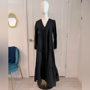 Zara 100% cotton black long dress